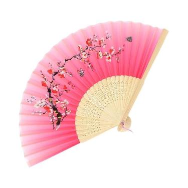 Imagem de Leque De Dança Elegante Com Cabo De Madeira E Franjas Para Mulheres, E