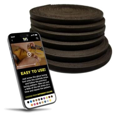 Imagem de Luva de beisebol e softbol TOFL com cadarço de couro, Dark Brown 6