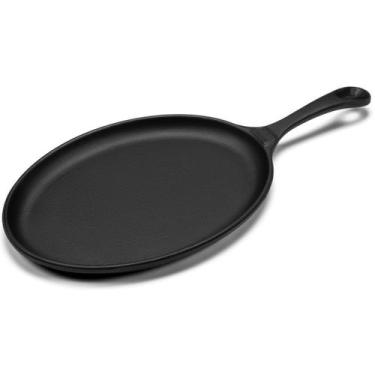 Imagem de Chapa oval ferro fundido 25x18x2cm 0,3L cabo Panela Mineira