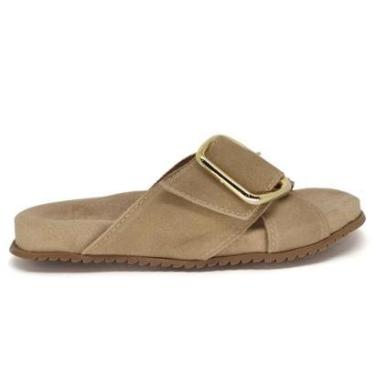 Imagem de Rasteirinha Bottero Camurça Tira Cruzada Fivela Decorativa-Feminino