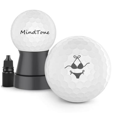 Imagem de Carimbo de bola de golfe com tinta permanente recarregável - Marcador de carimbo de bola de golfe para identificar bolas de golfe - Acessórios de golfe reutilizáveis, ferramenta de marcação de bola de