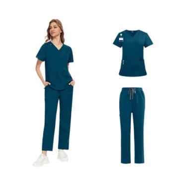 Imagem de Conjunto De Scrubs Cirúrgicos Femininos De Alta Qualidade Para Enferme