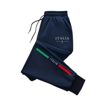 Imagem de Calças Jogger Casuais Masculinas De Alta Qualidade Com Estampa Italian