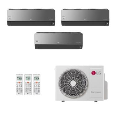 Imagem de Ar-Condicionado Multi Split Inverter LG 24.000 (2x Evap HW Artcool 9.000 + 1x Evap HW Artcool 12.000) Só Frio 220V