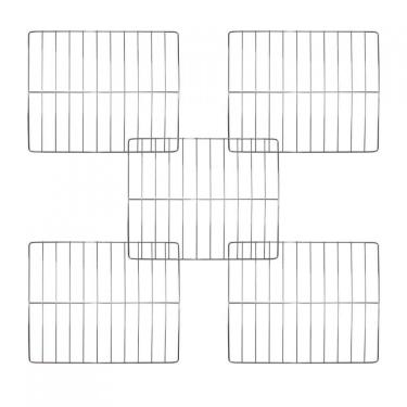 Imagem de Kit Grade Cromada Para Forno De Bancada SMART60S - 5 Peças Prata