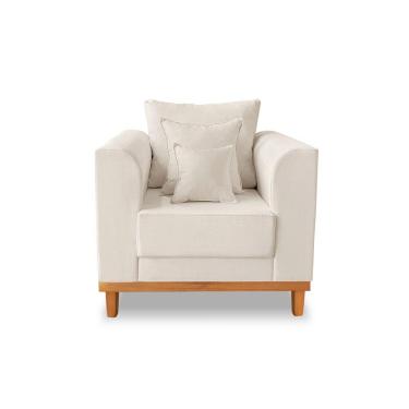 Imagem de Poltrona Viena Beny Linho Bege