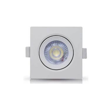 Imagem de Spot Led Integrado Moderno Decoração Embutir Quadrado 5w Bivolt 3000k Branco