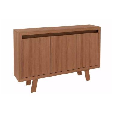 Imagem de Balcão De Escritório Me4120 C/ 3 Portas Amêndoa - Tecno Mobili