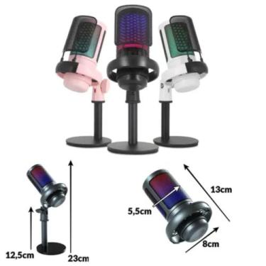 Imagem de Tomatê MT 1060R - Microfone Profissional Gamer com RGB e USB - Tomate
