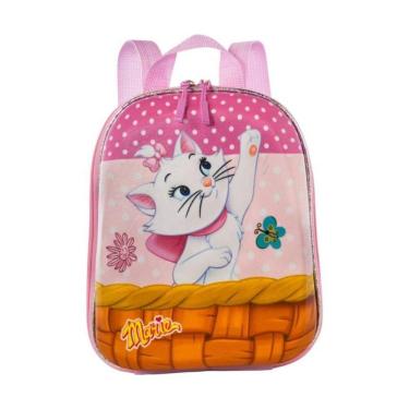 Imagem de Mochila Escolar Infantil De Costas Gatinha Marie Rosa