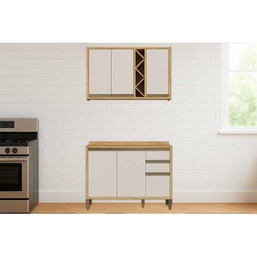 Imagem de Kit Modulado Ronipa 2 Peças Tempranillo C2P58 Amendoa/Off White