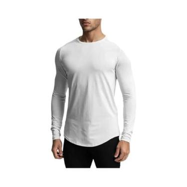 Imagem de Camiseta De Compressão Masculina De Manga Longa Para Corrida, Secagem 