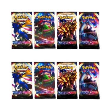 Imagem de Cartas Pokémon Para Crianças, Pacote Com 4, Jogo De Troca Team up Sun 