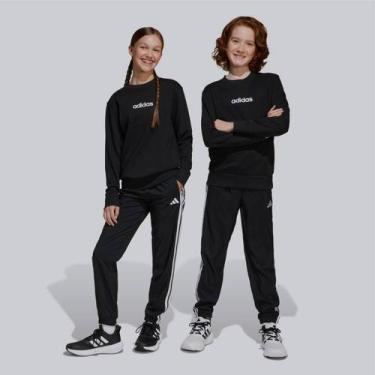 Imagem de Calça Adidas 3 Stripes Juvenil Preta e Branca, 12 ANOS