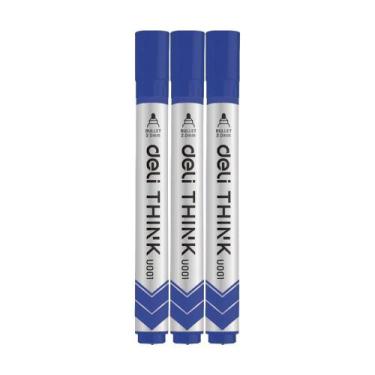 Imagem de Marcador de Quadro Branco Deli Ponta Redonda 2,0mm Azul - Embalagem co