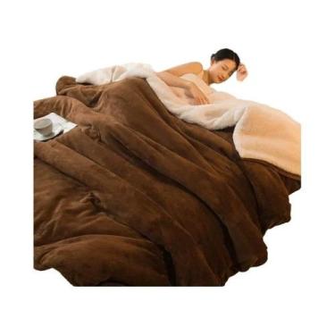 Imagem de Cobertor De Lã Dupla Face Tamanho Queen, Quente Para O Inverno, Colcha
