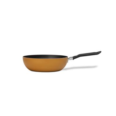 Imagem de Panela Wok Brinox Fun Antiaderente Pro-Flon 2,3L 24cm Mostarda