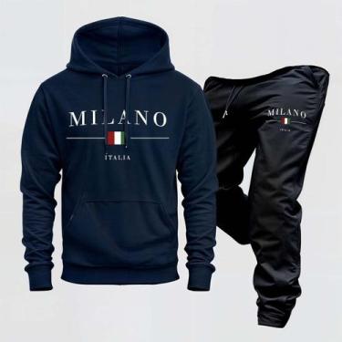 Imagem de Conjunto Moletom Blusa Frio Calça Milano Italy Abrigo Inverno - Hero, 