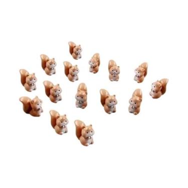 Imagem de Figuras De Animais Em Miniatura 15 Peças Raposa Coelho Elefante Esquil