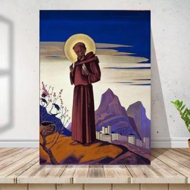 Imagem de Placa São Francisco De Assis Por Nicholas Roerich 30x42cm - ARTSIM