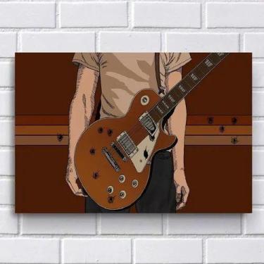 Imagem de Placa Quadro Anime Guitarra Les Paul Alta Qualidade 20x20cm - ARTSIM
