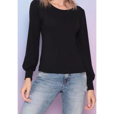 Imagem de Blusa Maria Paes Manga Longa Preta-Feminino