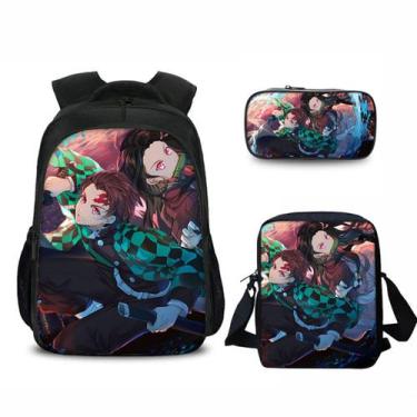Imagem de Conjunto de mochilas Kimetsu no Yaiba Anime School, 3 unidades - Sho -