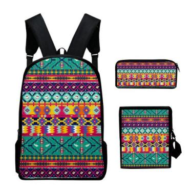 Imagem de Conjunto de mochilas Aztecs Anime School, 3 unidades/lote para criança