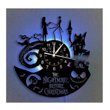 Imagem de Relógio de parede LED de vinil Record Nightmares Christmas Anime - yiw