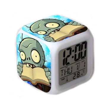 Imagem de Despertador LED de anime Plants vs Zombies com temperatura - Yiweisai