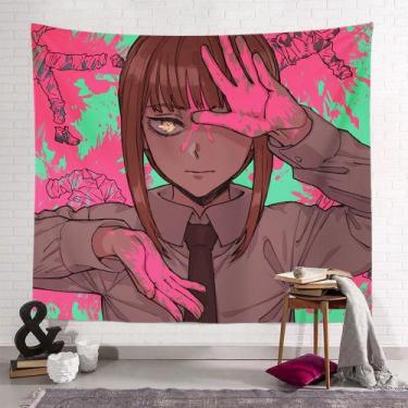 Imagem de Tapeçaria para decoração de parede Chainsaw Man Makima Anime - yiweisa