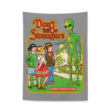 Imagem de Tapeçaria de parede Alien Don't Talk to Strangers 150x130cm - yiweisai
