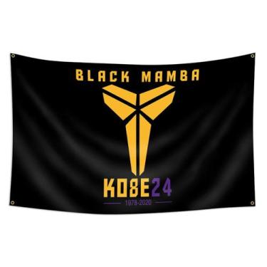 Imagem de Tapeçaria Kobe Bryant Flag Art Anime Wall Pendure 90x150cm - yiweisai