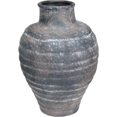 Imagem de VASO DECORATIVO ENFEITE CASA HOME&CO CERÂMICA 30x20x20cm CINZA