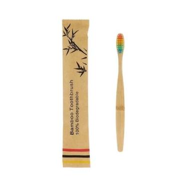 Imagem de Escovas De Dente De Carvão De Bambu Com Cerdas Macias Para Adultos, Ec