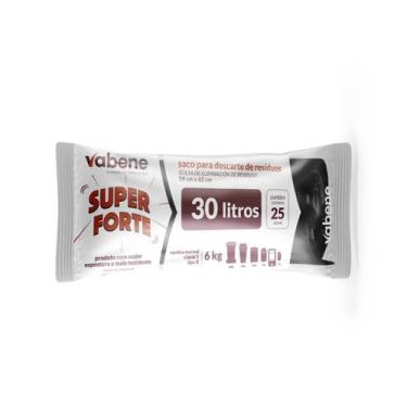 Imagem de Saco De Lixo Preto 30 Litros Rolo 25 Un Super Reforçado - Vabene