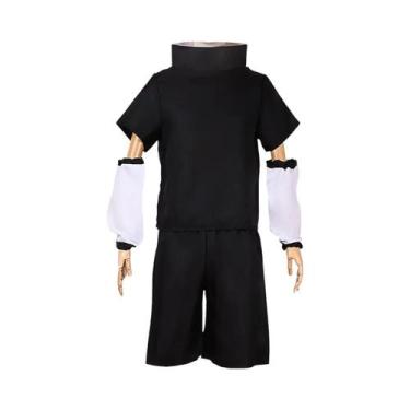Imagem de Fantasia Cosplay Adulto Uchiha Sasuke Camiseta Preta De Manga Curta Pe
