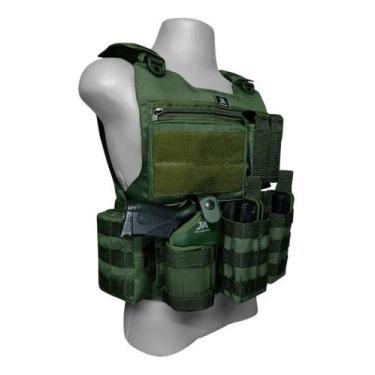 Imagem de Colete Modular JA3 nível 3a 10 Acessórios Verde JA Rio Militar, G