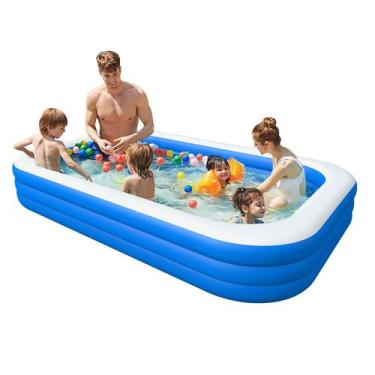 Imagem de Piscina Inflable OLYMSOLD Tamaño Familiar 305x183x56 cm