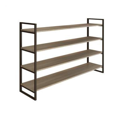 Imagem de Prateleira Industrial em Aço e MDF 1,01mx40cmx90cm Moderna Yescasa  Preto/Siena