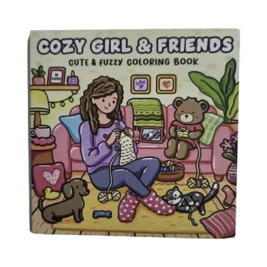 Imagem de Livro De Colorir Para Adultos Com Padrões Fofos E Fáceis COZY GIRL & F