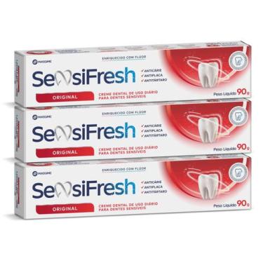 Imagem de Kit 3 und Creme Dental Sensifresh Original 90g - Massime