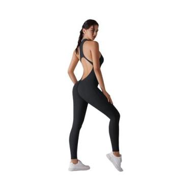 Imagem de Macacão Esportivo Feminino Com Controle De Abdômen E Efeito Levanta Bu