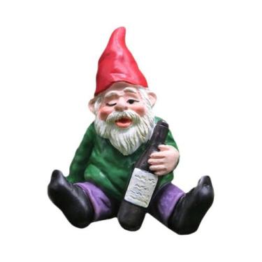 Imagem de Dedo médio branco barba anão ornamento, criativo Jardim Estátua, Pátio