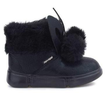 Imagem de Bota Infantil com Led Feminina Novopé Preto - 50001375-Feminino