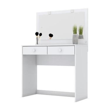Imagem de Penteadeira Camarim Daila com 2 Gavetas Branco - Móveis Henn, Branco