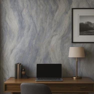 Imagem de Papel De Parede Vinilico Pedra Cinza Rolo 0,53x10m Vinil PVC - Plast.c