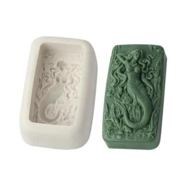 Imagem de Molde De Silicone 3D Sereia Deusa Do Oceano Para Sabonete, Resina, Cho