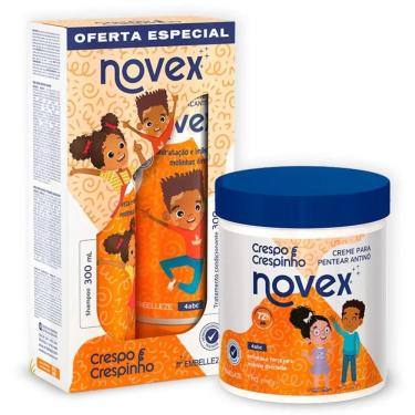 Imagem de Kit Novex Crespo e Crespinho 4abc: Shampoo e Tratamento Condicionante 300ml + Creme para Pentear Antinó 1kg