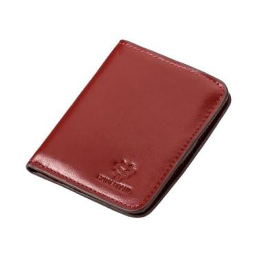 Imagem de Carteira De Couro Masculina Com Bloqueio RFID, Dobrável, Com Compartim